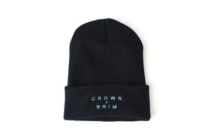 Crown + Brim Beanie - Black + Cool Marble
