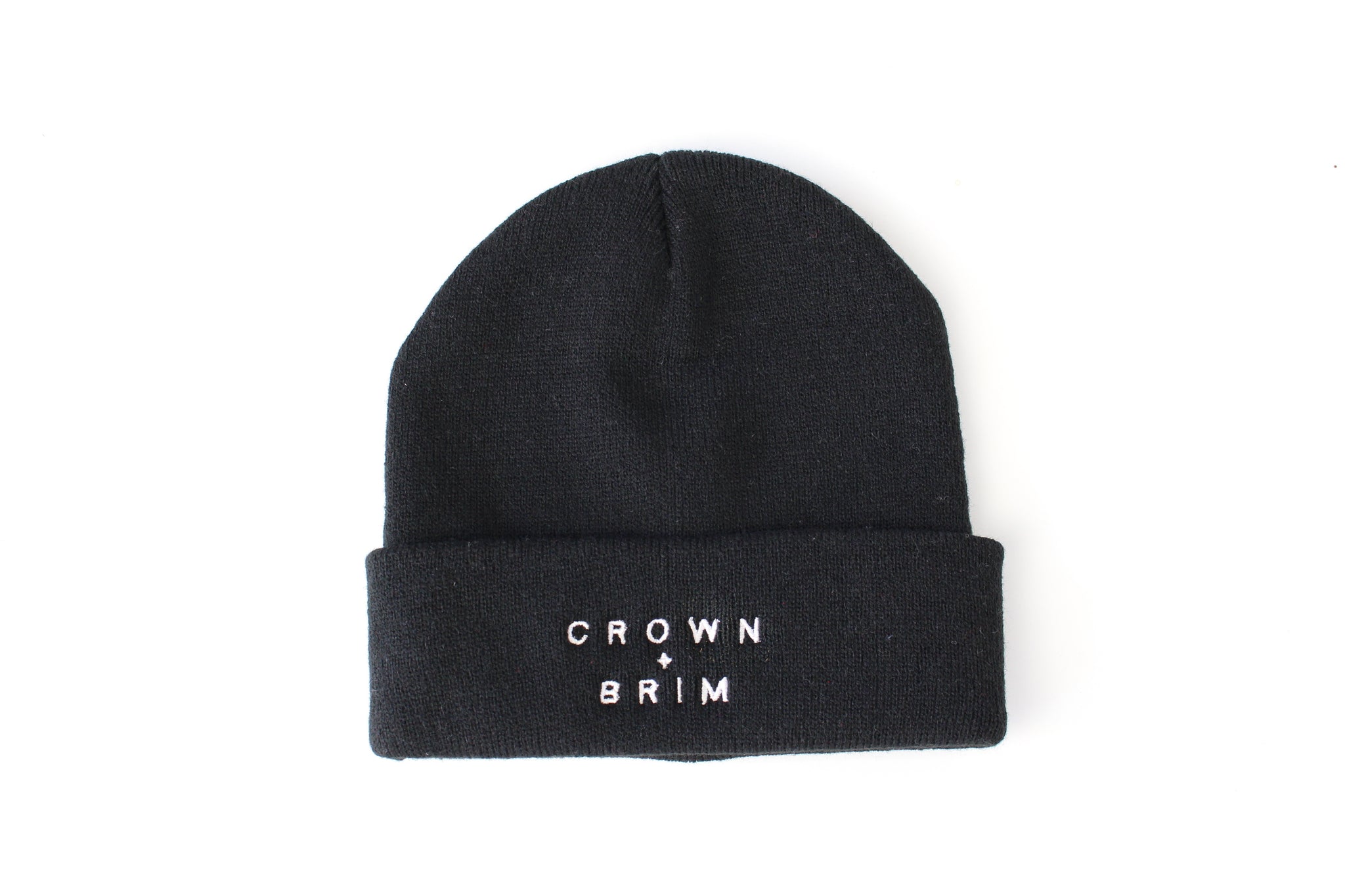 Crown + Brim Beanie - Black + White